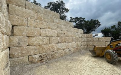 Large-block retaining walls